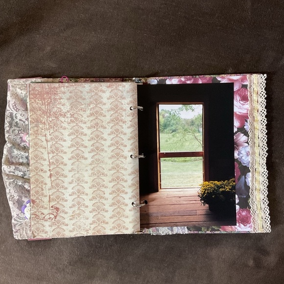 Handmade romantic floral altered binder journal 9” x 6.5” - Picture 14 of 17